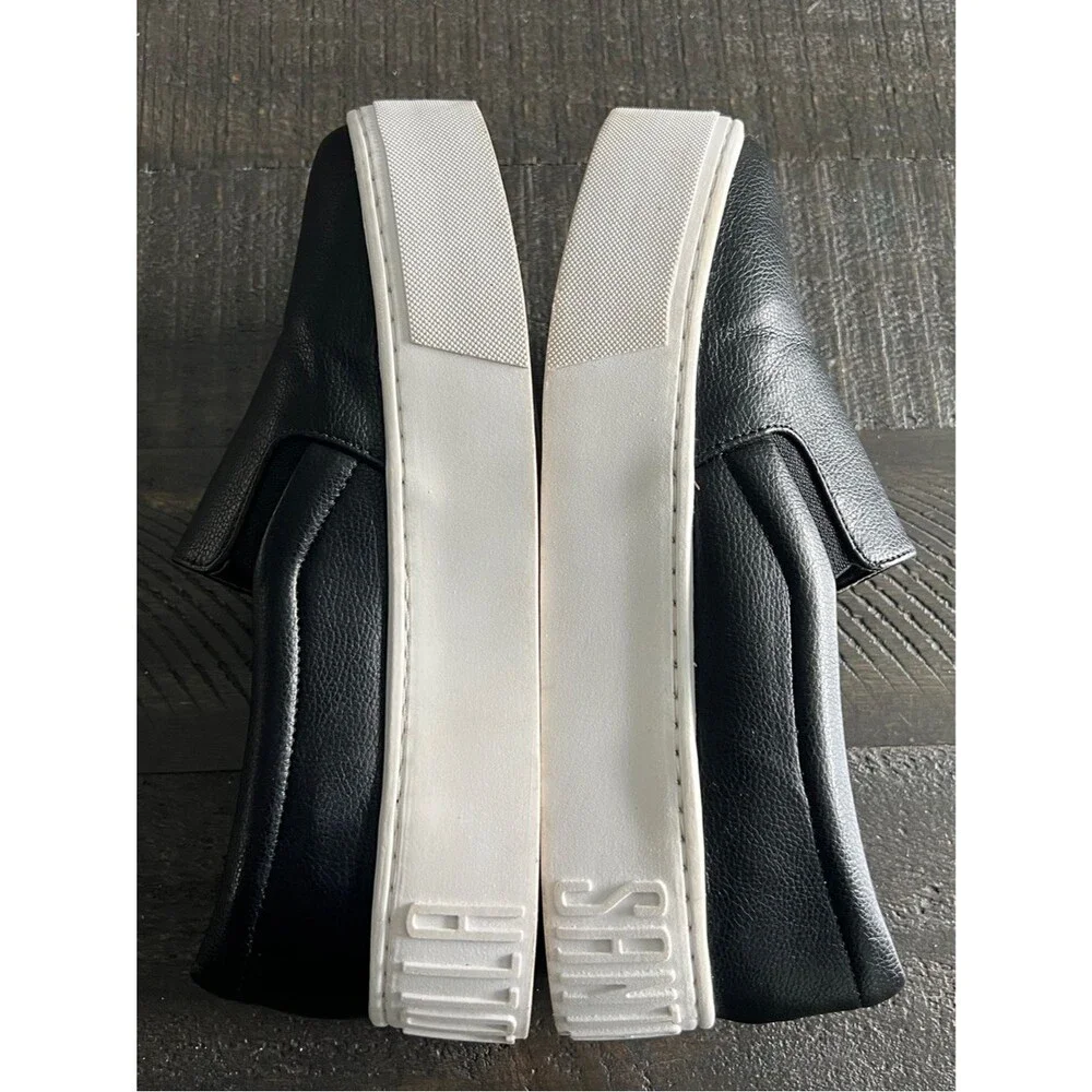 Santa Lolla Black Slip On Sneakers 38 Platform White Sole Minimalist Casual